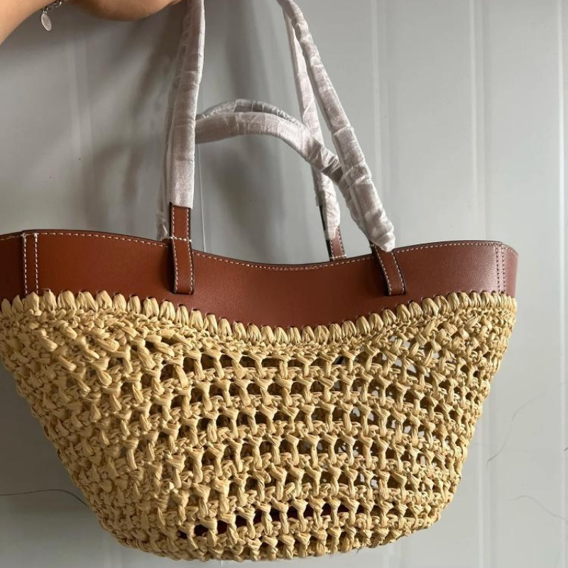 Crochet Bag Raffia - Tas Pantai Tenun Berongga Bermerek Tas