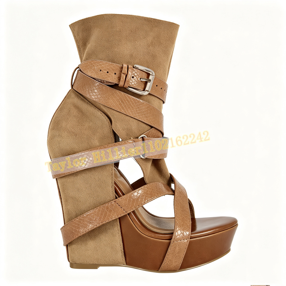 Sandal Wedge Platform Hijau Wa - Sandal Strappy Heeled ulasan dan harga