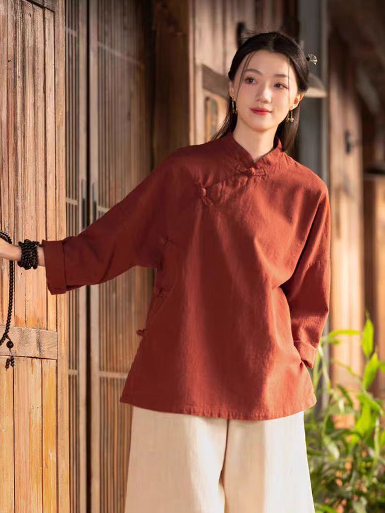 Setelan Kemeja Linen Katun Len - Linen Pant Wide ulasan dan harga
