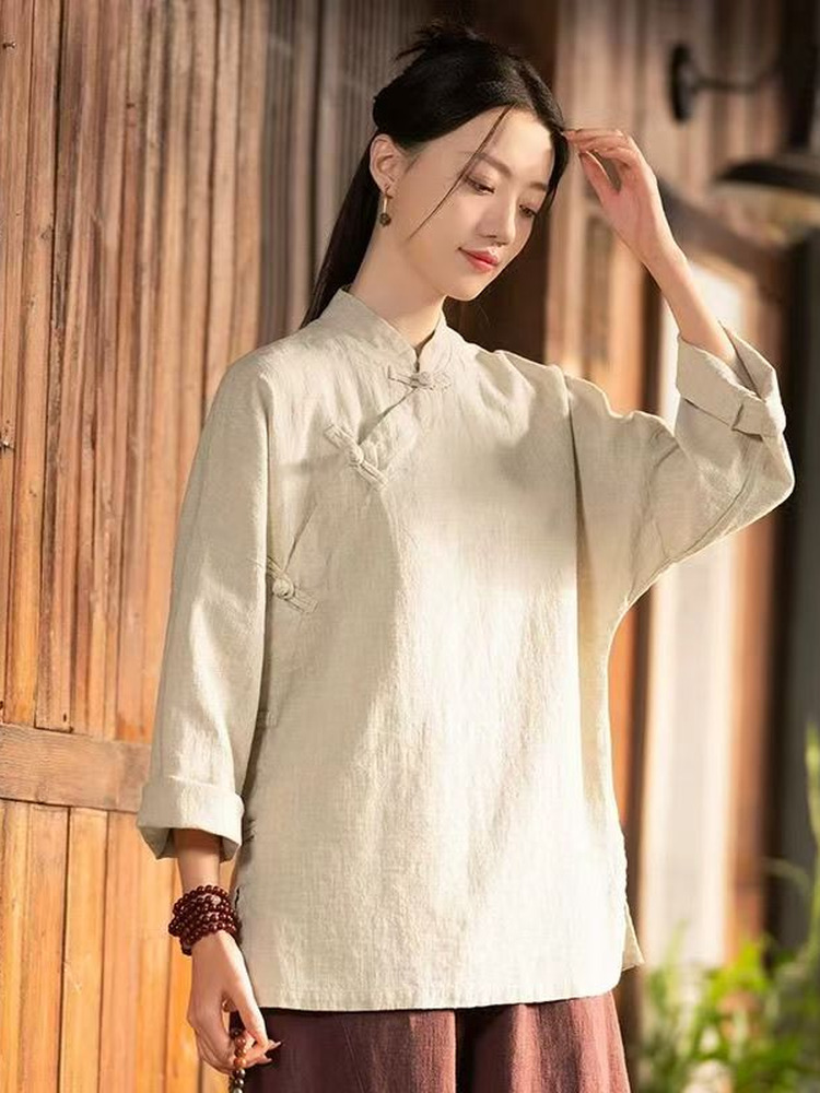 Setelan Kemeja Linen Katun Len - Linen Pant Wide ulasan dan harga
